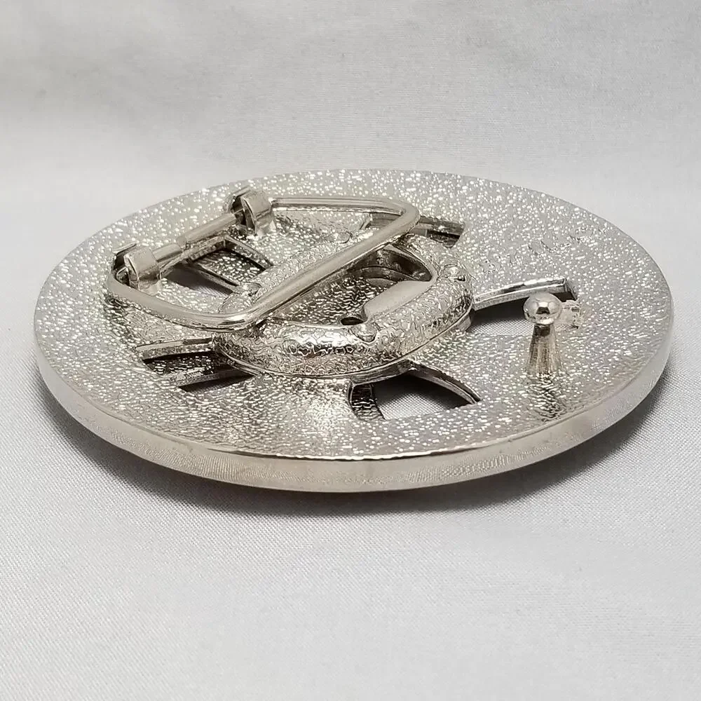 Belt‎ Buckle Bottle Opener Spinner Wheel Spin Spinning Round Heavy Two-Piece